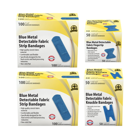 Blue Metal Detectable Bandages Variety Pack