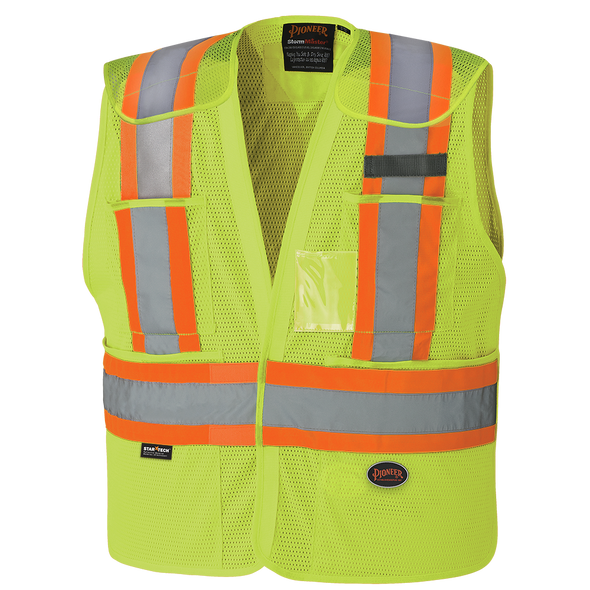 Hi-Vis Polyester Mesh Tear-Away Safety Vest | Pioneer