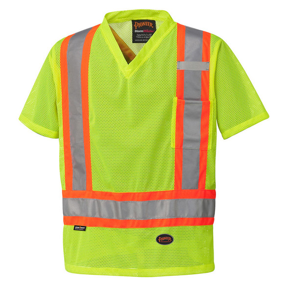 Hi-Vis Mesh Safety T-Shirt - CSA, Class 2 - Pioneer Startech 5997 Yellow