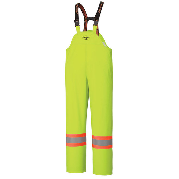 FR Hi-Vis 4-Way Stretch Waterproof Rain Bib Pant CSA, Class 2 Pioneer 5895