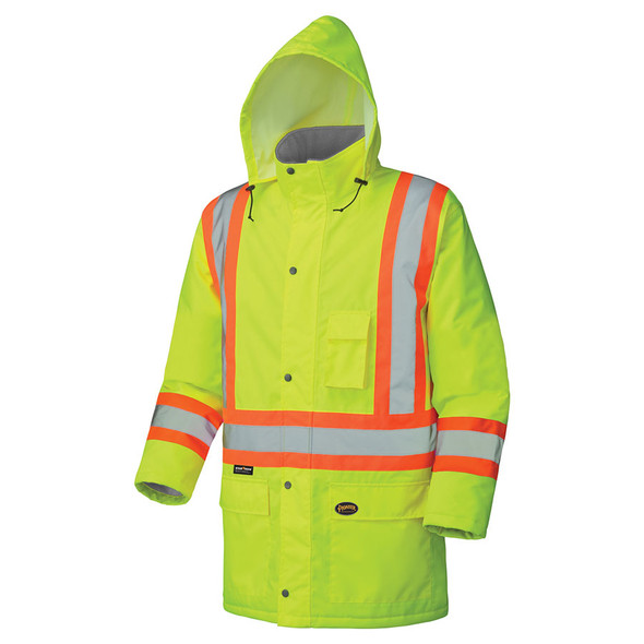 Hi-Vis Long Winter Quilted Safety Parka - CSA, Class 1 & 2 - Pioneer - 5031