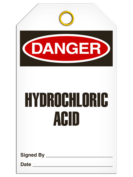 Danger - Hydrochloric Acid | PKG/25 | INCOM