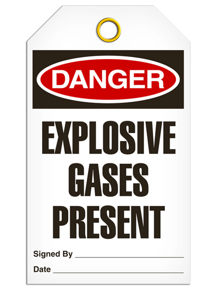 Danger - Explosive Gases Present | Pack /25 | INCOM