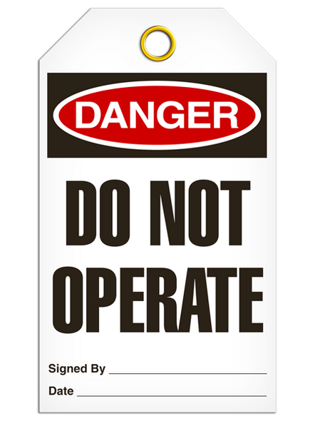 Danger DO NOT OPERATE Safety Tag - 25 Pkg - INCOM - TG1000