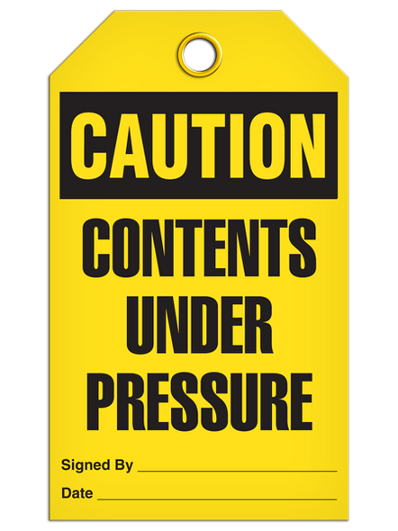 Caution - Contents Under Pressure  | Pack of 25 | INCOM