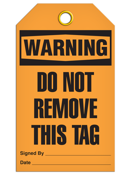 Warning  Do Not Remove This Tag PKG/25