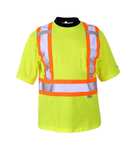 Hi-Vis Cotton-Lined Safety T-Shirt - CSA, Class 2 - Viking 6000G