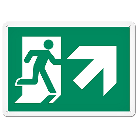 Fire Signs - Running Man Sign | Exit Up Right