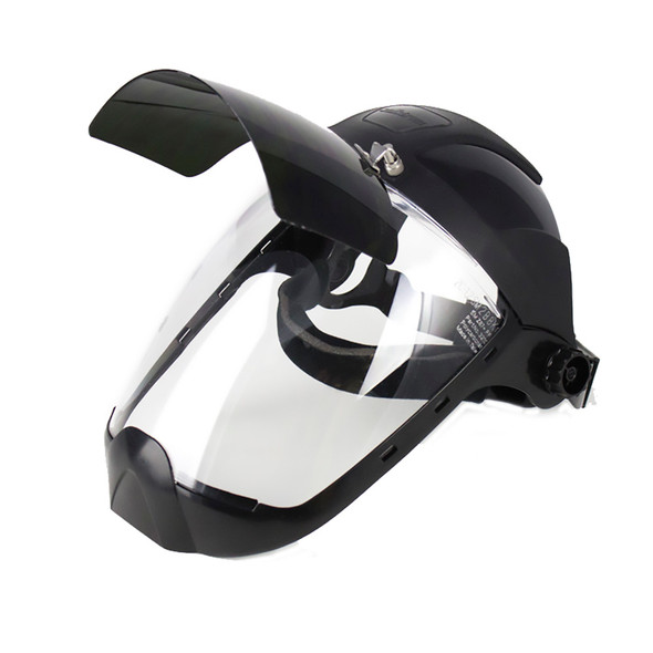 Multi-Purpose Face Shield with Flip-Up IR Window & Ratcheting Headgear | S32281   Safety Supplies Canada