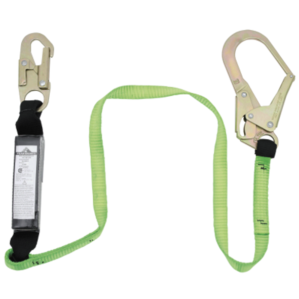 E6 Shock Absorbing Lanyard - SP - Twin Leg - Snap & Form Hooks  | Peakworks SA-84022-4 / SA-84022-6   Safety Supplies Canada