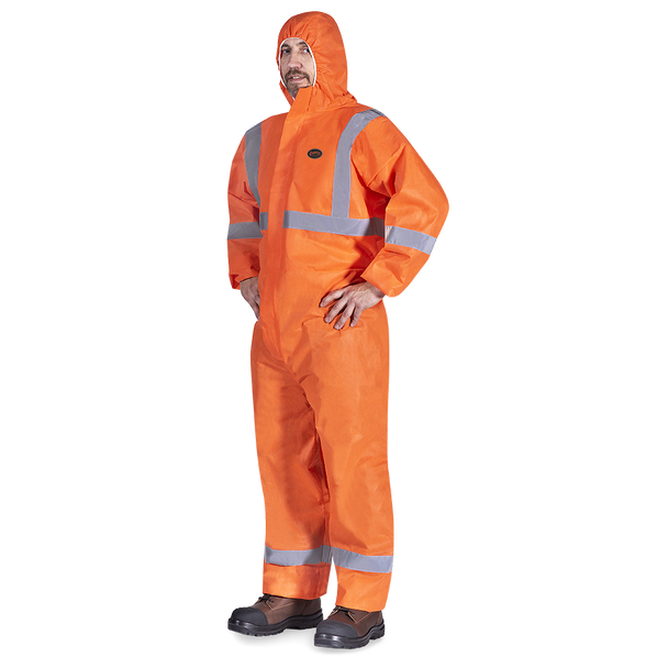 SMS Coverall with Reflective Tape | CSA Z96-15 Class 3 Level 2 | Pioneer 2077   Safety Supplies Canada