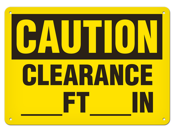 OSHA Safety Sign | Caution Clearance | INCOM SS2043   Safety Supplies Canada