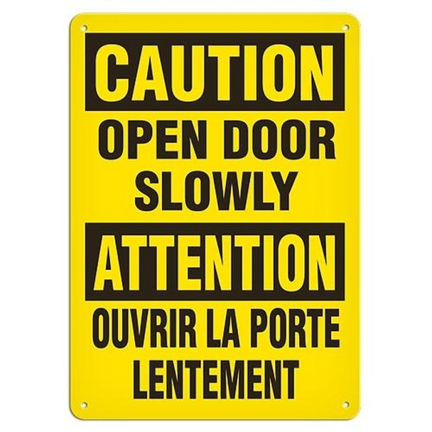 OSHA Safety Sign | Caution E/F Open Dr  | INCOM SS6012   Safety Supplies Canada