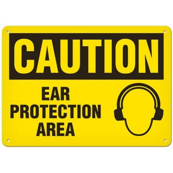 OSHA Safety Sign | Caution Ear Protection Area  | INCOM SS2019   Safety Supplies Canada