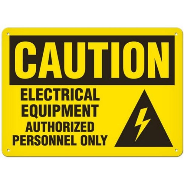 OSHA Safety Sign | Caution Elec Equip  | INCOM SS2050   Safety Supplies Canada