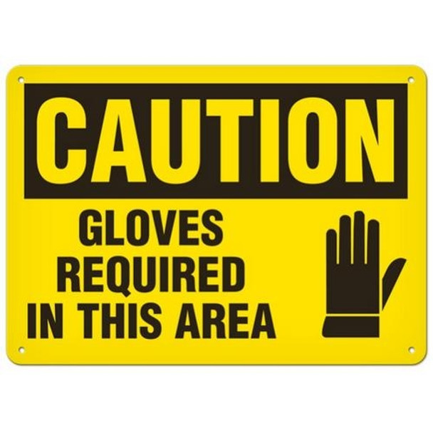 OSHA Safety Sign | Caution Gloves Req'd | INCOM SS2022   Safety Supplies Canada