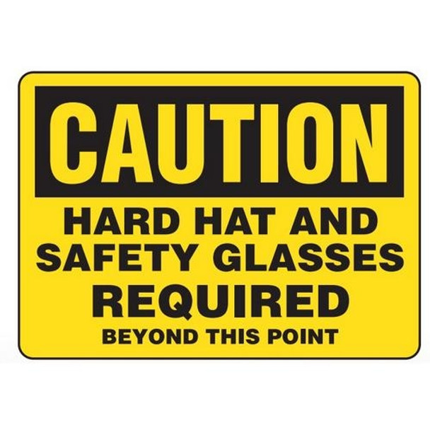 OSHA Safety Sign | Caution Hat/Glasses | INCOM SS2079   Safety Supplies Canada