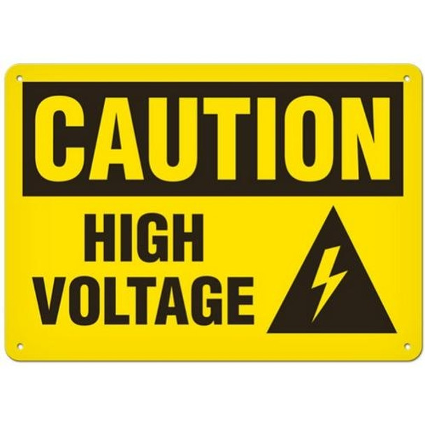 OSHA Safety Sign | Caution High Voltage | INCOM SS2052   Safety Supplies Canada