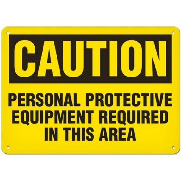 OSHA Safety Sign | Caution Personal Protect Equip Req Area | INCOM SS2055   Safety Supplies Canada