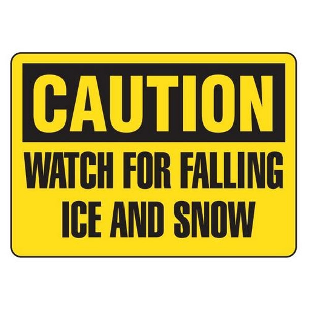 OSHA Safety Sign | Caution Watch Ice/Sn | INCOM SS2073   Safety Supplies Canada