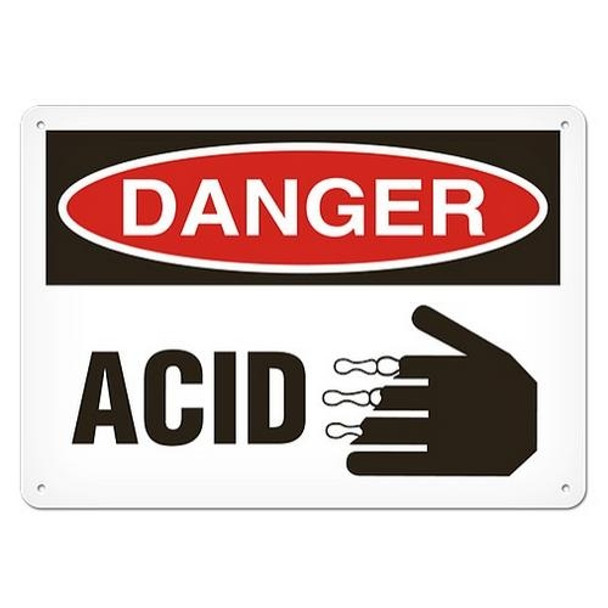 OSHA Safety Sign | Danger Acid| | INCOM SS1063   Safety Supplies Canada