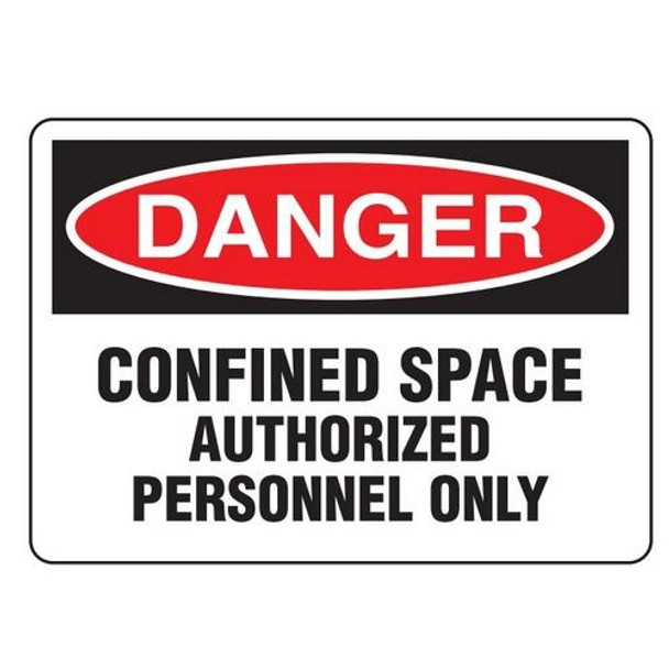 OSHA Safety Sign | Danger Confined Auth | INCOM SS1089   Safety Supplies Canada