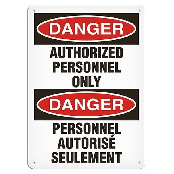 OSHA Safety Sign | Danger E/F Auth Per  | INCOM SS6000V, SS6000A, SS6000P, SC6000V, SC6000A, SC6000P, SA6000V, SA6000P   Safety Supplies Canada