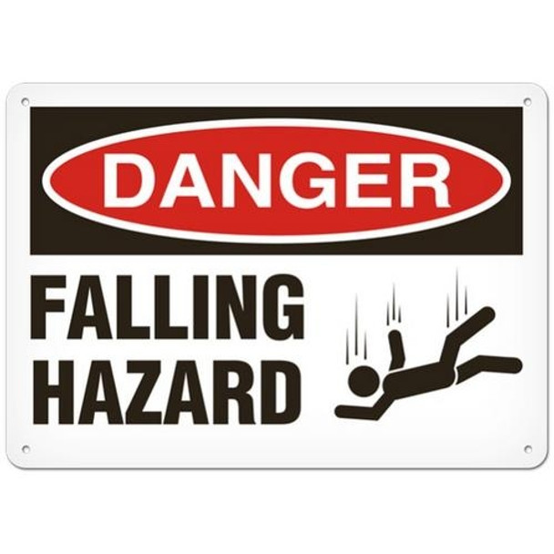 OSHA Safety Sign | Danger Falling Hazard | INCOM SS1165V, SS1165A, SS1165P, SC1165V, SC1165A, SC1165P, SA1165V, SA1165P   Safety Supplies Canada