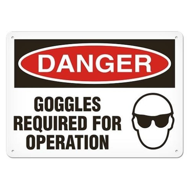 OSHA Safety Sign | Danger Googles Req'd | INCOM SS1013V, SS1013A, SS1013P, SC1013V, SC1013A, SC1013P, SA1013V, SA1013P   Safety Supplies Canada