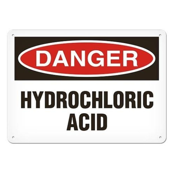 OSHA Safety Sign | Danger Hydrochloric  | INCOM SS1044   Safety Supplies Canada
