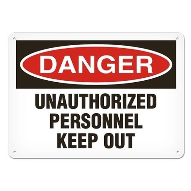 OSHA Safety Sign | Danger Unauth Person | INCOM SS1008V, SS1008A, SS1008P, SC1008V, SC1008A, SC1008P, SA1008V, SA1008P   Safety Supplies Canada