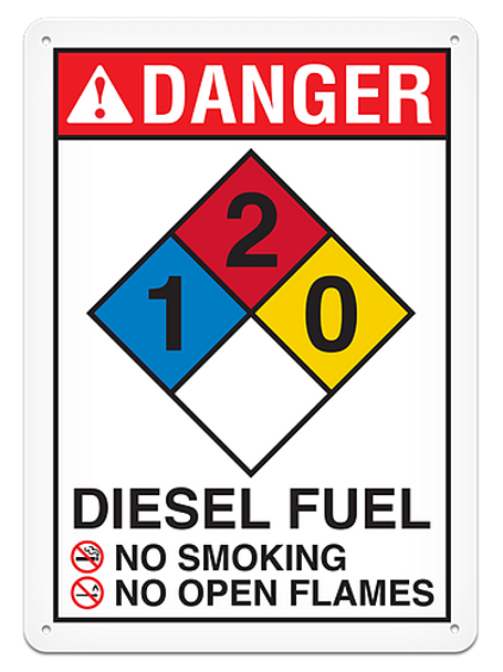 OSHA Safety Sign | NFPA Diesel Fuel Sig | INCOM SS4500V, SS4500A, SS4500P, SC4500V, SC4500A, SC4500P, SA4500V, SA4500P   Safety Supplies Canada