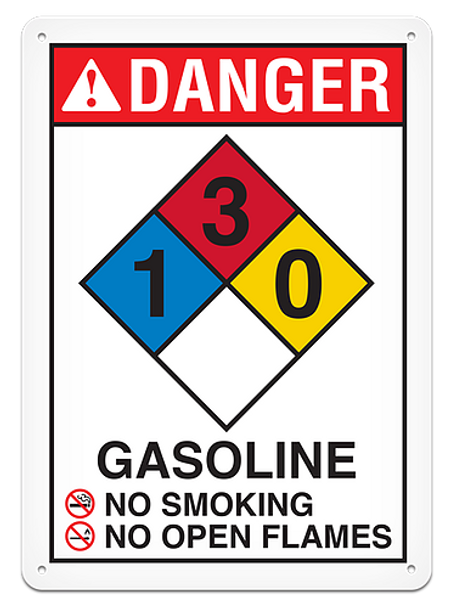 OSHA Safety Sign | NFPA Gasoline Sign  | INCOM SS4503V, SS4503A, SS4503P, SC4503V, SC4503A, SC4503P, SA4503V, SA4503V   Safety Supplies Canada