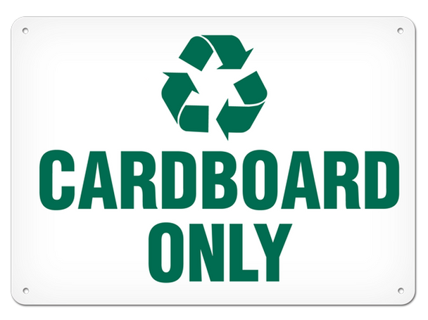 OSHA Safety Sign | Recycle Cardboard  | INCOM SS5041V, SS5041A, SS5041P, SC5041V, SC5041A, SC5041P, SA5041V, SA5041P   Safety Supplies Canada