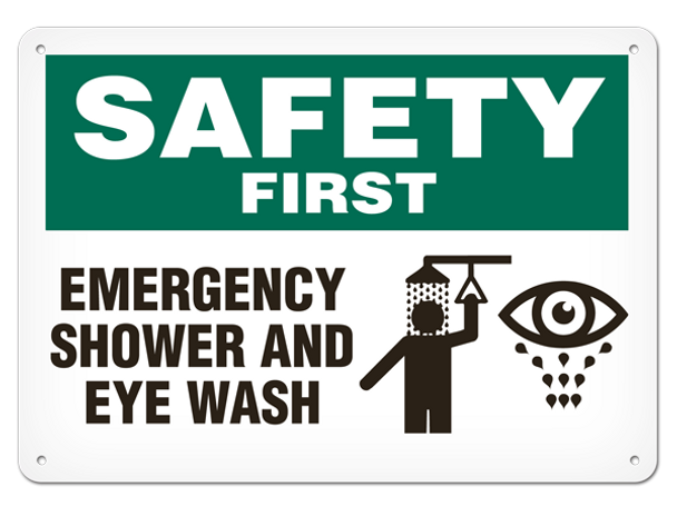 OSHA Safety Sign | Safety Emerg Shower and Eye Wash | INCOM SS5005V, SS5005A, SS5005P, SC5005V, SC5005A, SC5005P, SA5005V, SA5005P   Safety Supplies Canada