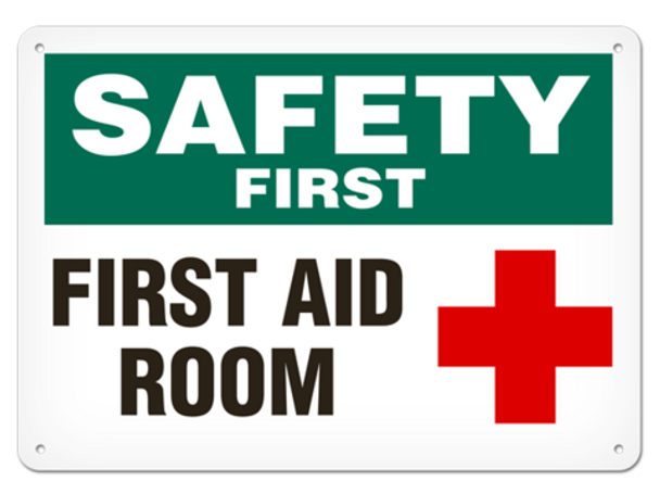 OSHA Safety Sign | Safety First Aid Rm  | INCOM SS5000V, SS5000A, SS5000P, SC5000V, SC5000A, SC5000P, SA5000V, SA5000P   Safety Supplies Canada