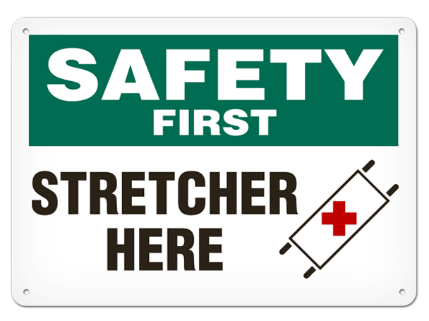 OSHA Safety Sign | Safety Stretcher  | INCOM SS5002V, SS5002A, SS5002P, SC5002V, SC5002A, SC5002P, SA5002V, SA5002P   Safety Supplies Canada