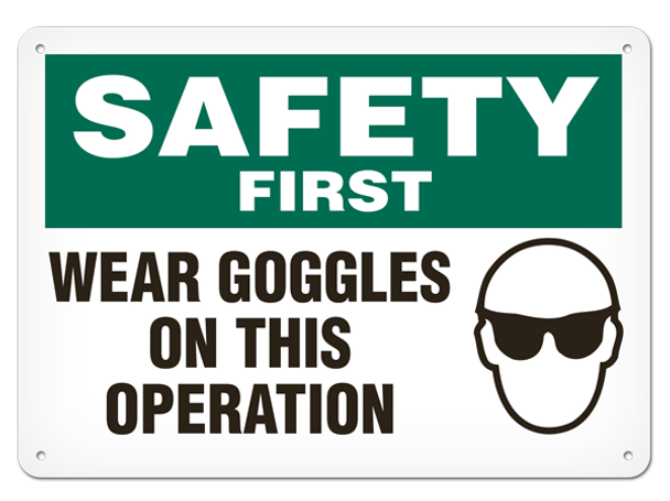 OSHA Safety Sign | Safety Wear Googles  | INCOM SS5007V, SS5007A, SS5007P, SC5007V, SC5007A, SC5007P, SA5007V, SA5007P   Safety Supplies Canada