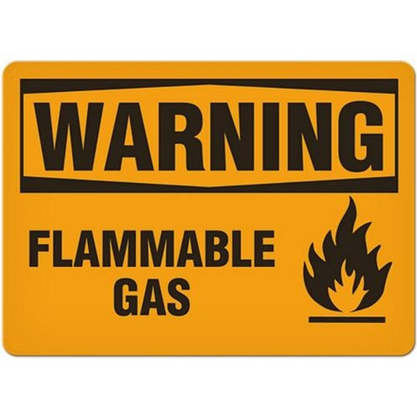 OSHA Safety Sign | Warning Flamm Gas  | INCOM SS3027V, SS3027A, SS3027P, SC3027V, SC3027A, SC3027P, SA3027V, SA3027P   Safety Supplies Canada