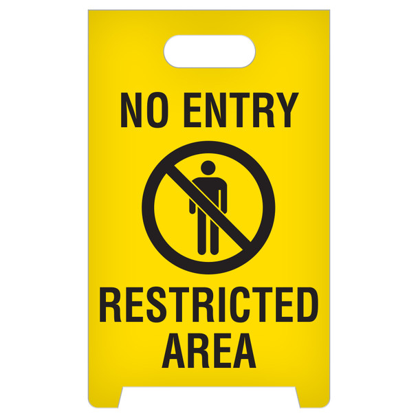 No Entry Restricted Area - A-Frame sign | INCOM ASF1004   Safety Supplies Canada