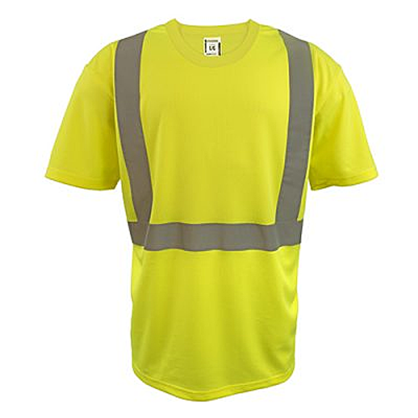 HI-VIS MICRO-FIBRE 180 GSM SS T-SHIRT | Yellow and Orange | COOLWORKS TS1103-LYL   Safety Supplies Canada