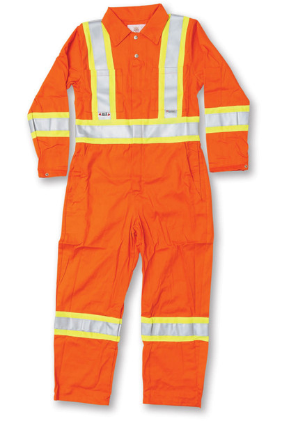 Orange 100% Cotton Safety Coverall BK1700   Safety Supplies Canada