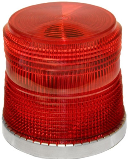 Red Low Profile Fleet LED Beacon Permanent Mount - Lens: Red - Z Base 200Z-12V-R   Safety Supplies Canada