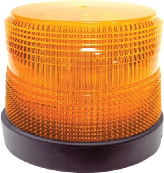 Amber Low Profile Fleet LED Beacon Permanent Mount - Lens: Amber - R Base 204R-12V-A   Safety Supplies Canada