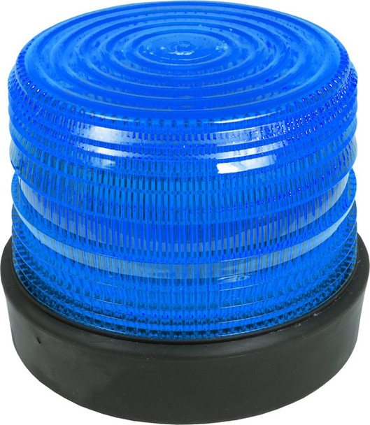 Blue Low Profile Fleet LED Beacon Permanent Mount - Lens: Blue - R Base 204R-12V-B   Safety Supplies Canada