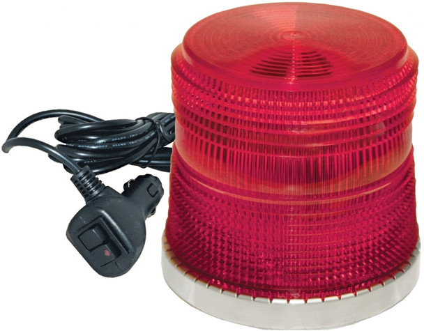 Red Low Profile Fleet + LED Beacon Magnetic Mount - Lens: Red - Z Base 20765   Safety Supplies Canada