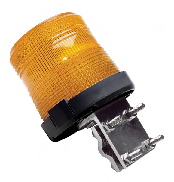 Amber Low Profile Fleet + LED Beacon Mirror Mount - Lens: Amber - Y Base 20796B   Safety Supplies Canada