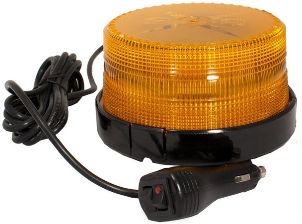 Amber Low Profile Fleet+ LED Beacon Magnetic Mount - Lens: Amber 23102   Safety Supplies Canada