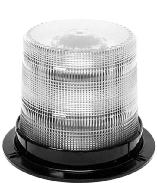 White Medium Profile Fleet+ LED Beacon Permanent Mount - Lens: Clear 23319   Safety Supplies Canada