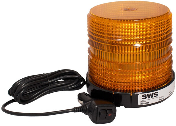 Amber Medium Profile Fleet LED Beacon Magnetic Mount - Lens: Amber - 23400M 23400M   Safety Supplies Canada